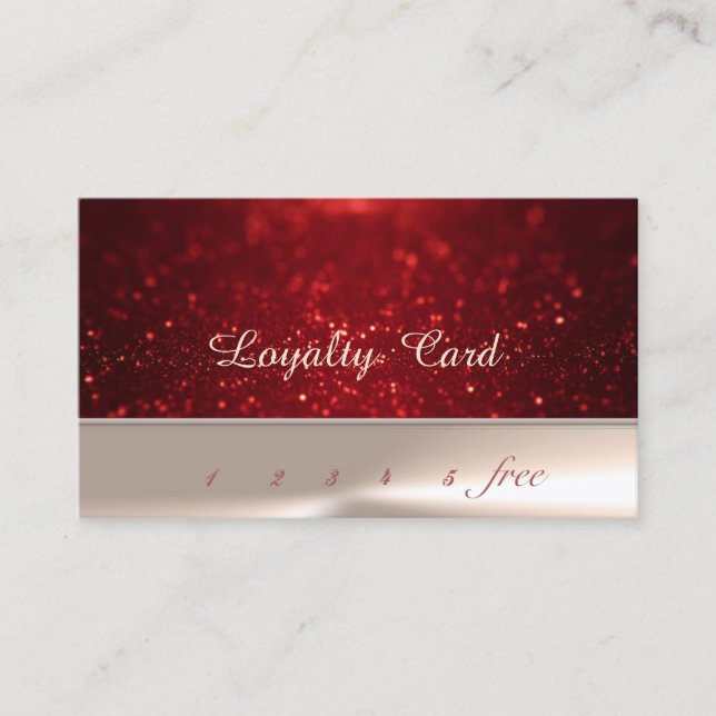 Elegant Snyggt Chic, bokeh Loyalty Card Lojalitetskort (Framsida)