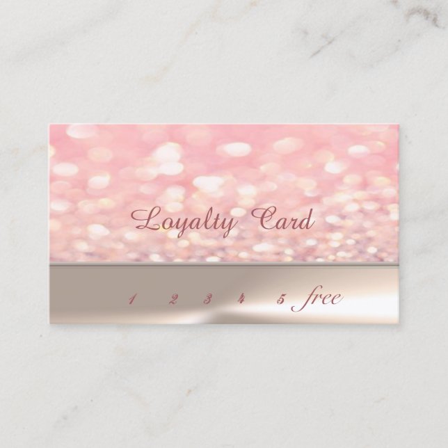 Elegant Snyggt Chic, bokeh Loyalty Card Lojalitetskort (Framsida)