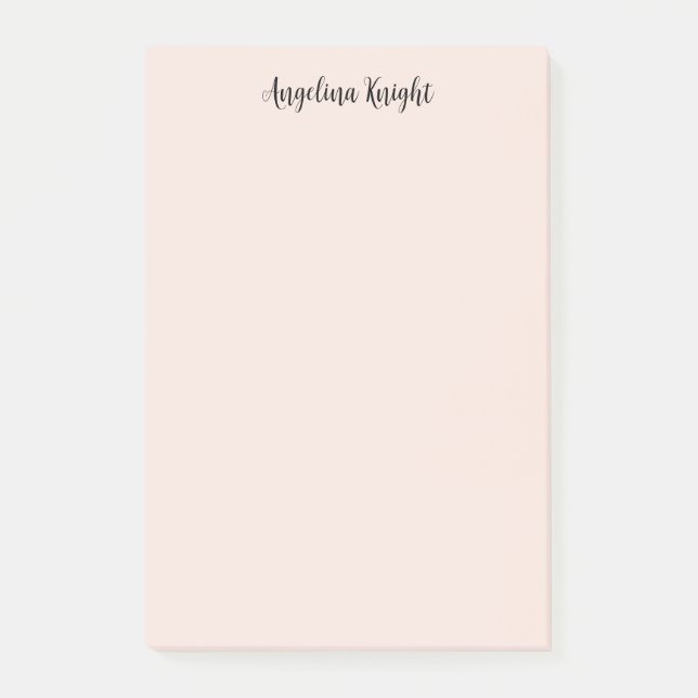 Elegant Snyggt Chic Handskriftsskript med oformate Post-it Block (Framsida)