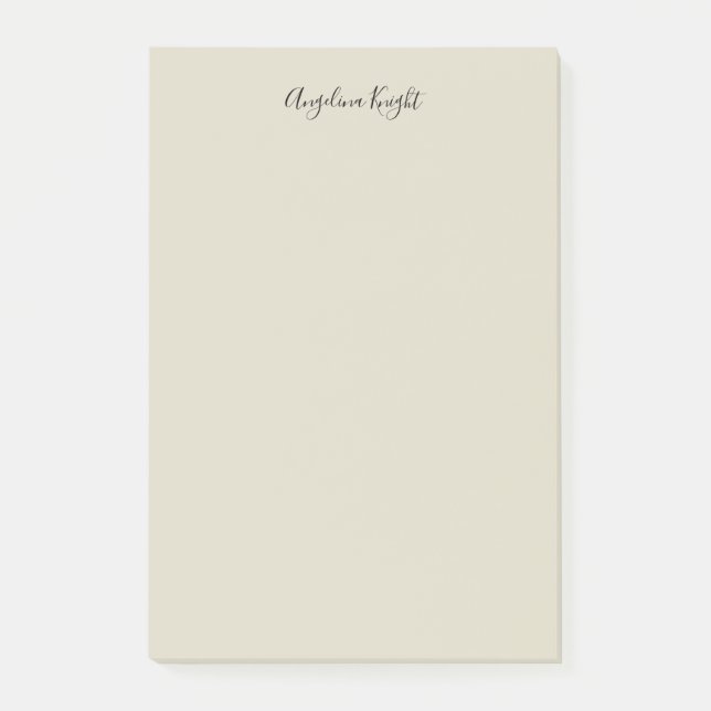 Elegant Snyggt Chic Handskriftsskript med oformate Post-it Block (Framsida)
