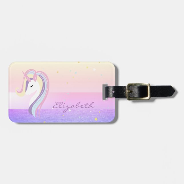 Elegant Snyggt Chic, Unicorn Bagagebricka (Horisontell Framsida)