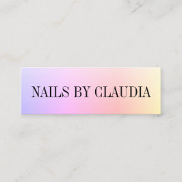 Elegant snyggt chick holografisk nagel mini visitkort