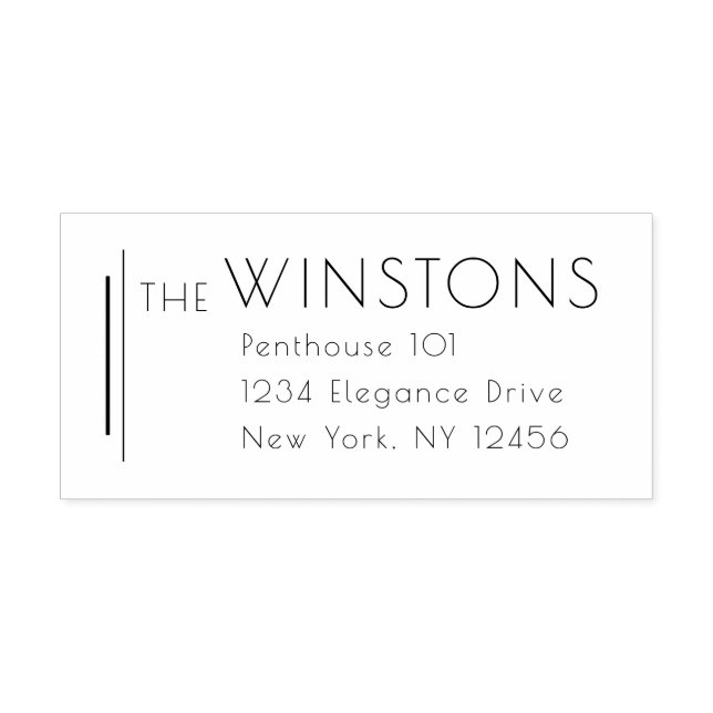 Elegant Snyggt Classic Rik Luxury Returadress Självfärgande Stämpel (Design)