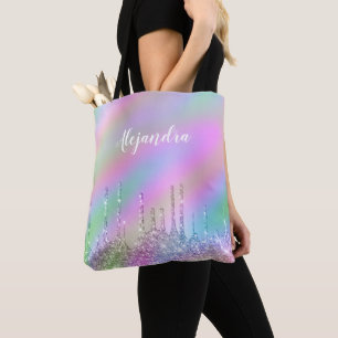 Elegant snyggt färgstarka holografiska droppar av tygkasse