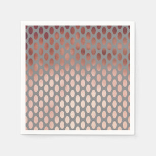 elegant snyggt faux ro guld polka dots mönster pappersservett