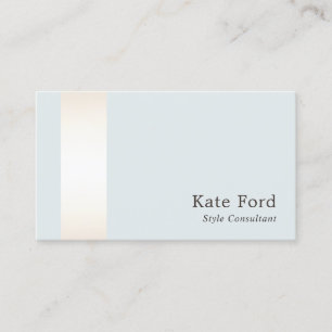 Elegant Snyggt Faux Satin Guld Stripe Light Blue Visitkort