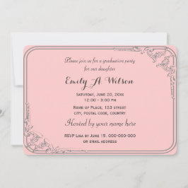 Elegant, snyggt flicka, dotters foto från studente inbjudningar