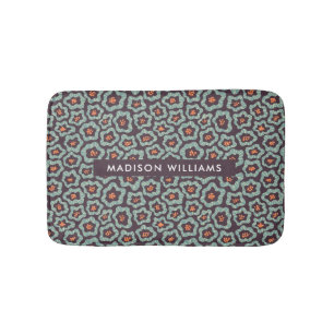 Elegant Snyggt Flowers Minimalist Bath Mat Badrumsmatta