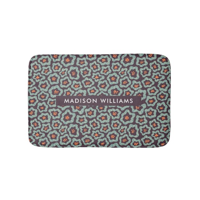 Elegant Snyggt Flowers Minimalist Bath Mat Badrumsmatta (Framsidan)