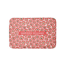 Elegant Snyggt Flowers Minimalist Bath Mat