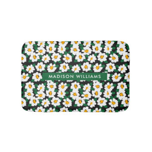 Elegant Snyggt Flowers Minimalist Bath Mat Badrumsmatta