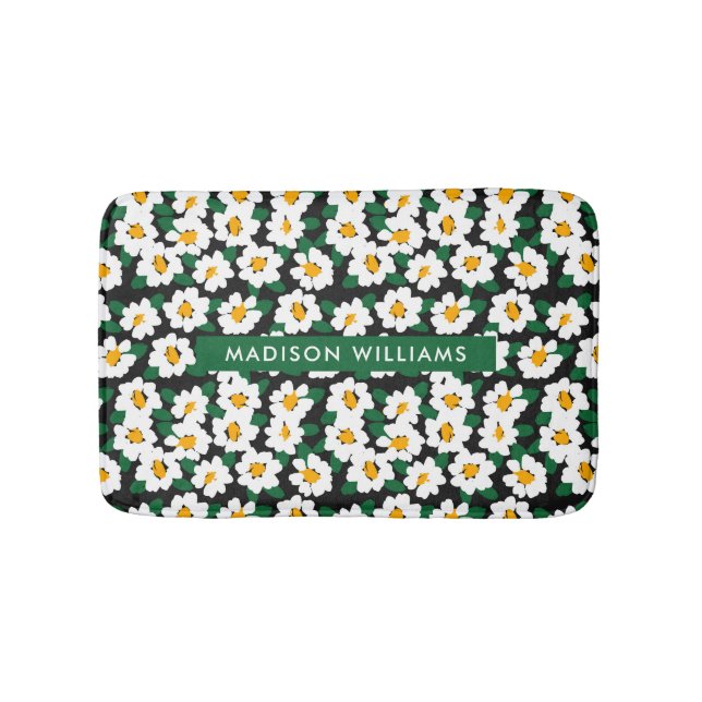 Elegant Snyggt Flowers Minimalist Bath Mat Badrumsmatta (Framsidan)