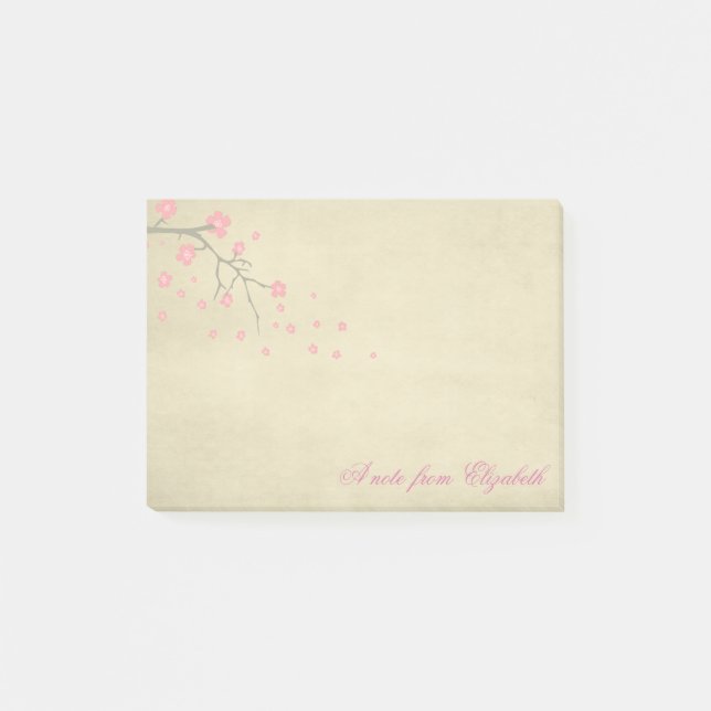 Elegant Snyggt Girly, Cherry Gren Post-it Block (Framsida)