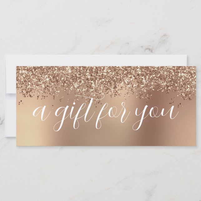 Elegant snyggt glitter makeup & hår ro guld (Framsida)