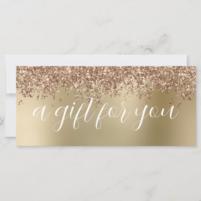 Elegant snyggt glitter makeup & hår ro guld (Framsida)