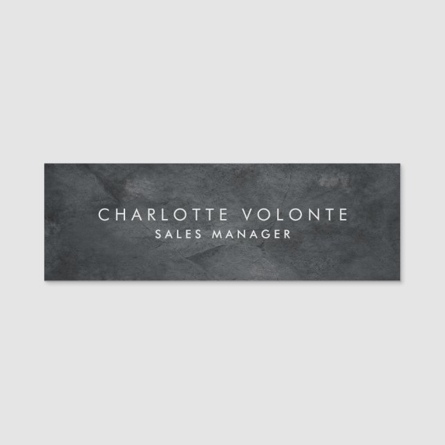 Elegant Snyggt Grått Professionell Art. Namnbricka (Framsida)