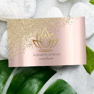 Elegant Snyggt Guld Diamonds Lotus Ro Guld Visitkort