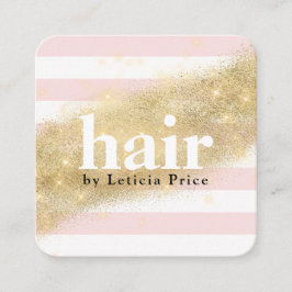 Elegant snyggt guld glitter rand fyrkantigt visitkort