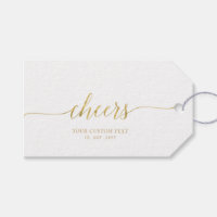 Elegant Snyggt Guld Lettering Cheers Event Party