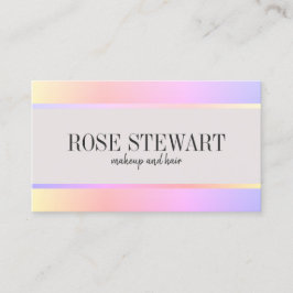 Elegant snyggt holografisk makeup och hårhår visitkort