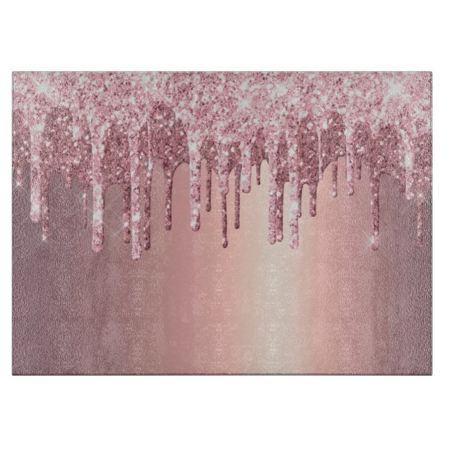 Elegant snyggt koppardroppar från ro guld, glitter (Framsidan)