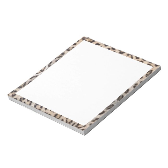 Elegant snyggt leopard cheetah päls print gräns anteckningsblock (Roterad)