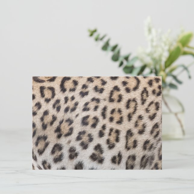 Elegant snyggt leopard cheetah päls print mönster anteckningskort (Stående Fram)