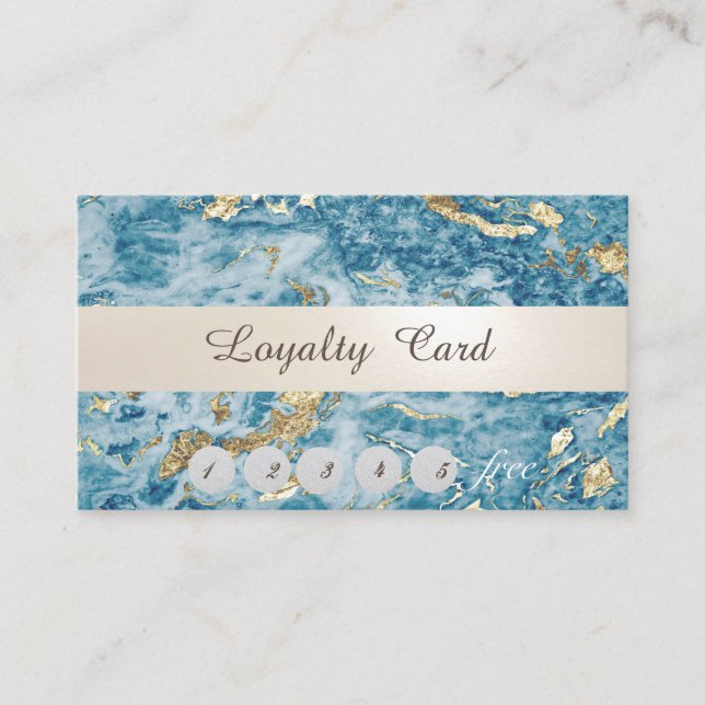 Elegant Snyggt Marble Loyalty Card Lojalitetskort (Framsida)