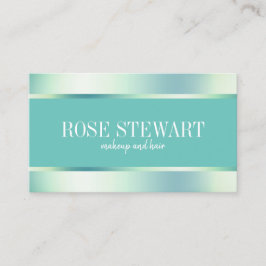 Elegant snyggt mynta grönt och hår visitkort