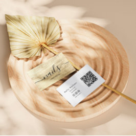 Elegant Snyggt Nail Salon Manicuant Qr-kod Visitkort