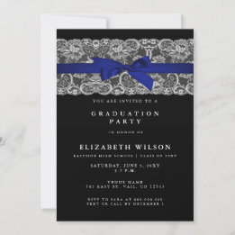 Elegant Snyggt Navy Photo Studenten Inbjudningar