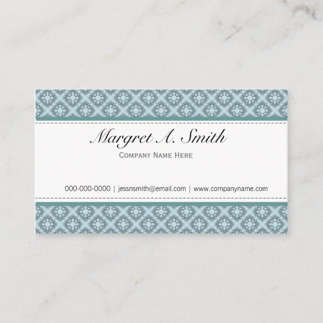 Elegant, snyggt och klassisk mönster visitkort (Framsida)