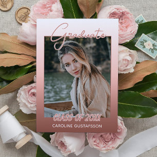 Elegant Snyggt Ombre Coral Rosa Studenten Meddelande