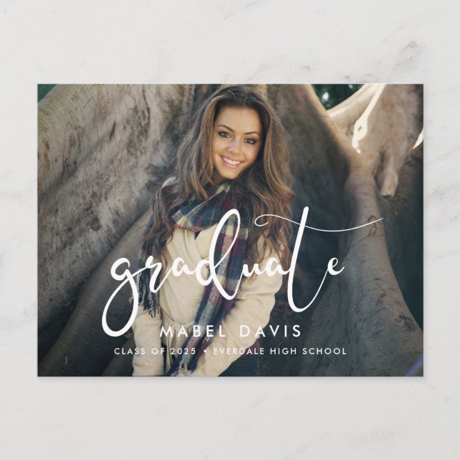 Elegant snyggt Photo studenten Vykort (Framsida)