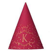 Elegant Snyggt Red Guld Dot och Royal Monogram