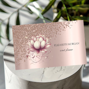 Elegant Snyggt Ro Guld Diamonds Chic Lotus Visitkort