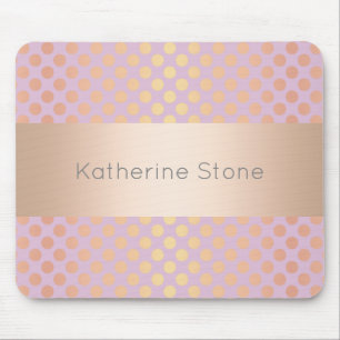 Elegant snyggt ro guld polka dots mönster rosa musmatta