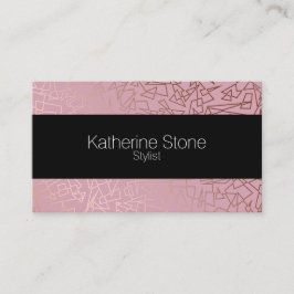 Elegant snyggt ro guld rosa  med geometrisk mönste visitkort