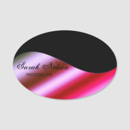 Elegant Snyggt Rosa Black Namnbricka