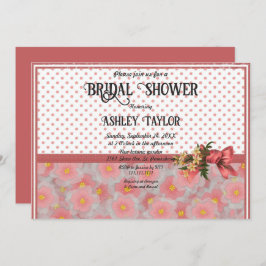 Elegant Snyggt Rosa Möhippa för formell Blommigt Inbjudningar