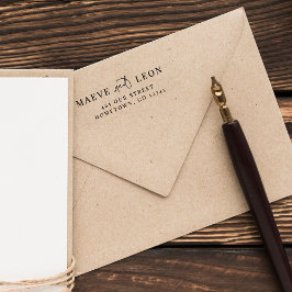 Elegant Snyggt Script Modern Chic Bröllop par Självfärgande Stämpel