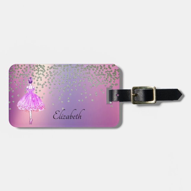 Elegant Snyggt Shiny Diamonds Ballerina Bagagebricka (Horisontell Framsida)