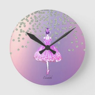 Elegant Snyggt Shiny Diamonds Ballerina  Rund Klocka