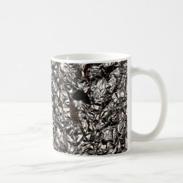 Elegant Snyggt Silver Black Metallic Foil Kaffemugg