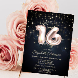 Elegant Snyggt Stars Sweet 16 Inbjudningar