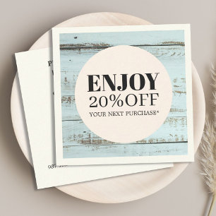 Elegant Snyggt Turcos Pastel Blue Coupon Rabattkort