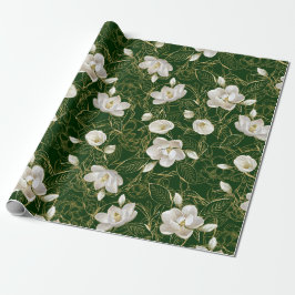 Elegant södra Magnolias Art nouveau Mönster Presentpapper