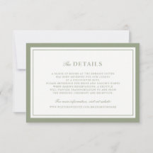 Elegant Soffgrön Kant Ram Bröllopsdetaljer
