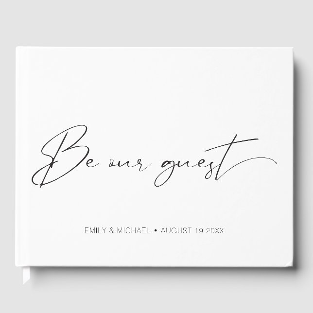 Elegant Sofistikerad kalligrafi Bröllop Gästböcker (Framsida)