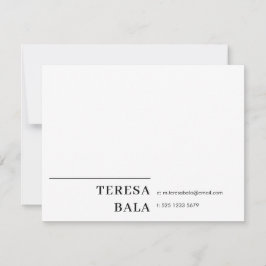 Elegant sofistikerad klassisk minimalistisk vit de anteckningskort